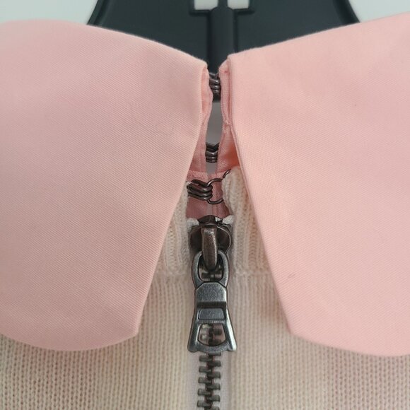 ALICE + OLIVIA Chase Collar Puff Sleeve Embroidery Embellished Top Size XS - Picture 3 of 6